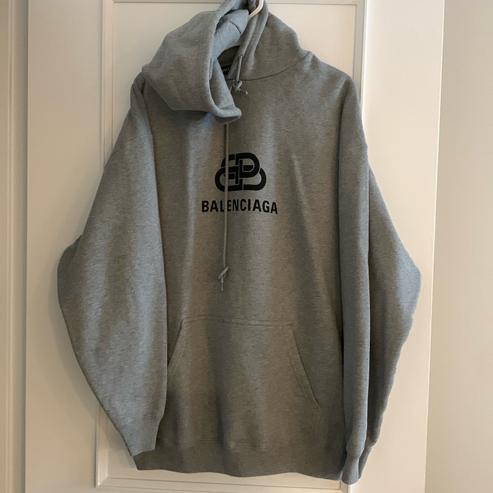 Authentic Balenciaga Gray Hoodie sz L fit XL worn once